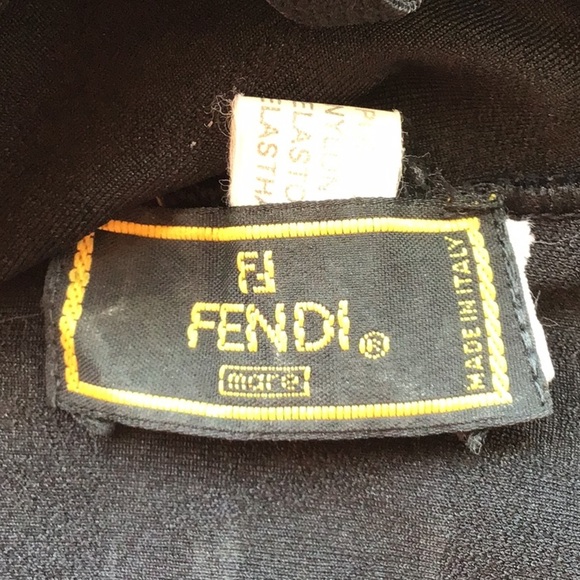 FENDI Mare Vintage Logo 1925 Fendi Roma Italy Bodysuit - Picture 8 of 9
